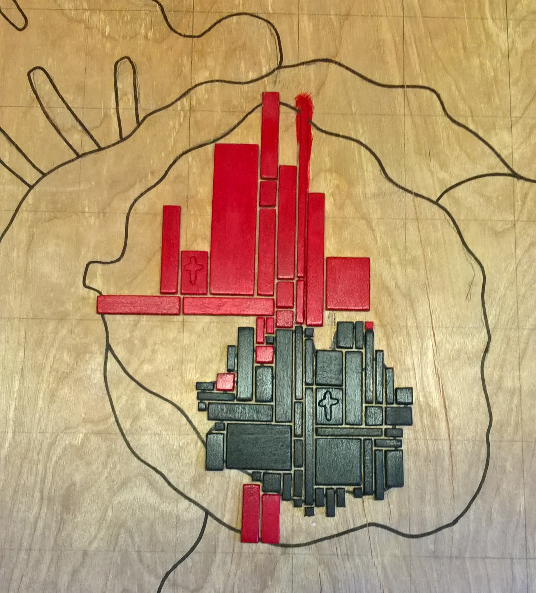 100 years an early stage in making the mosaic