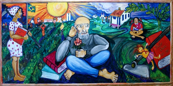 Panel Paulo Freire by Luiz Carlos Cappellano. CEFORTEPE Center for Training Technoloresized