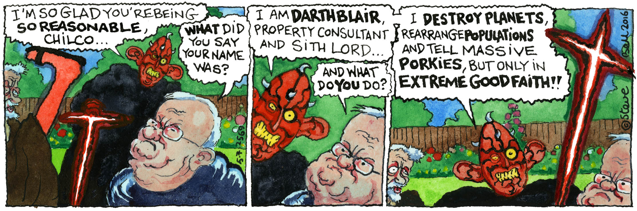 Copyright Steve Bell 2016/All Rights Reserved e.mail: belltoons@ntlworld.com tel: 00 44 (0)1273 500664