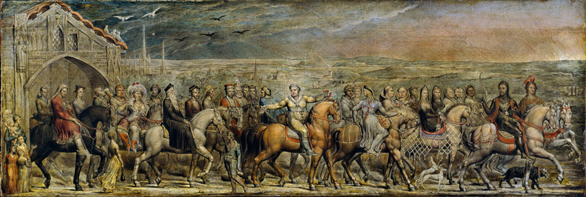The Canterbury PilgrimsPAINTINGSpaintingBlake, William (1757 - 1827, English)  Painting entitled 'The Canterbury Pilgrims', by William BlakePC.89 